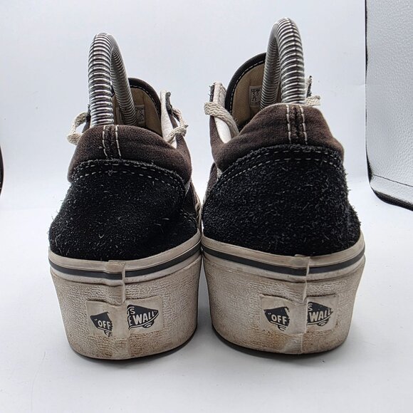Vans Old Skool Womens 7 Platform Sneakers Black White Skate Shoes Classic - Picture 4 of 13